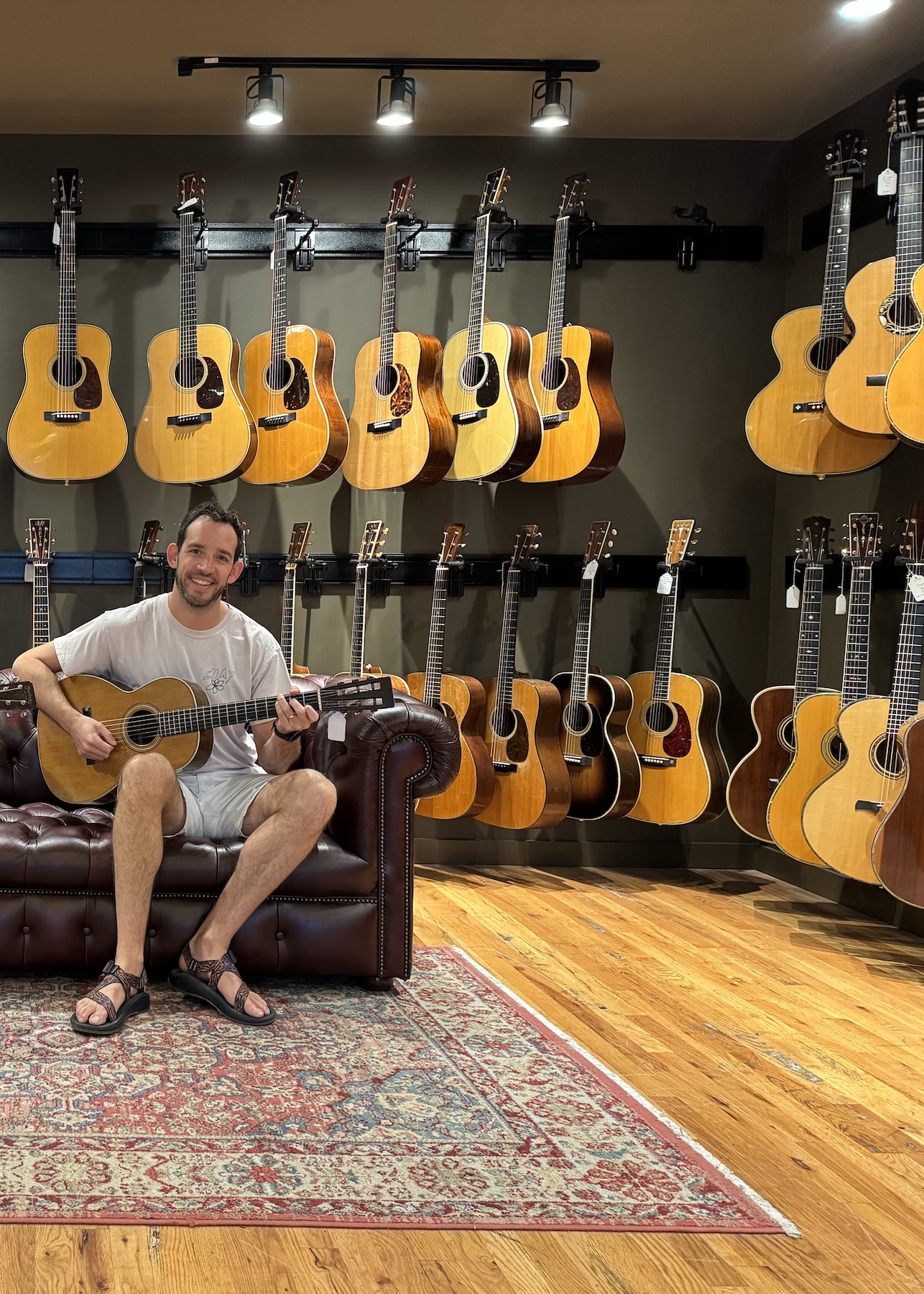 Mike Freeman playing guitar